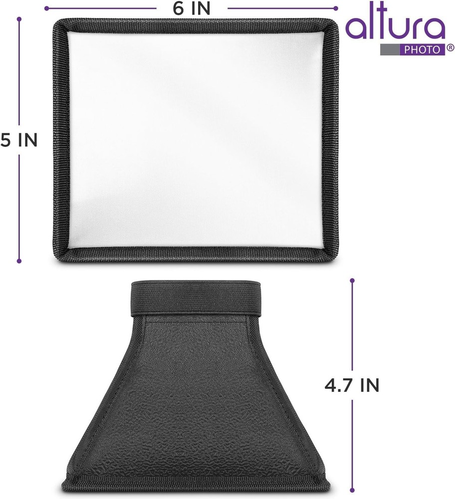 Altura Photo Flash Diffuser Softbox (6x5) + Reflector Diffuser – New (Open Box)