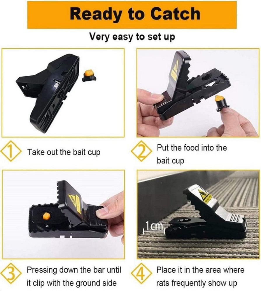 Mouse Trap, 12 Pack Mouse-Traps-Indoor-For-Home Quick Effective Sanitary Safe Mo