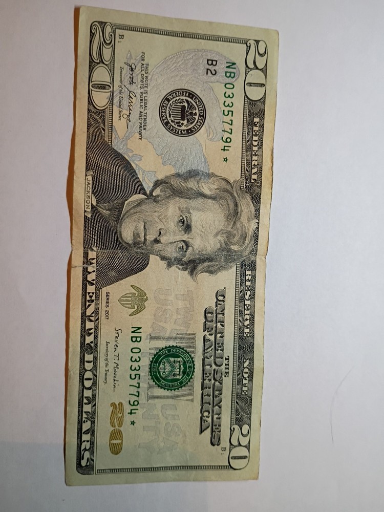 2017 $20 Star Note Nb03357794*