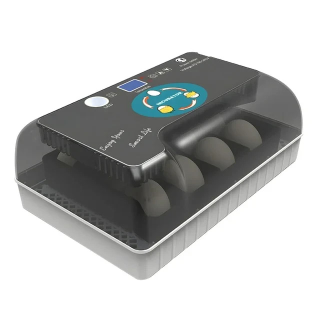 12 Eggs Incubator Automatic Egg Turning Humidity Control Temperature Display