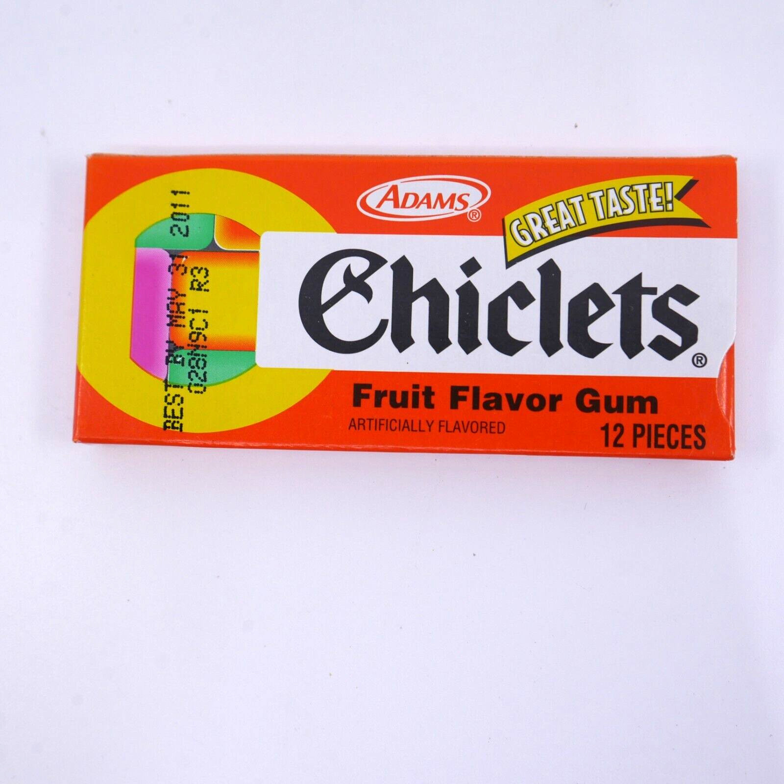 Chiclets Chewing Gum Fruit Flavored ADAMS OPENED/Unsealed pack**COLLECTIBLE**
