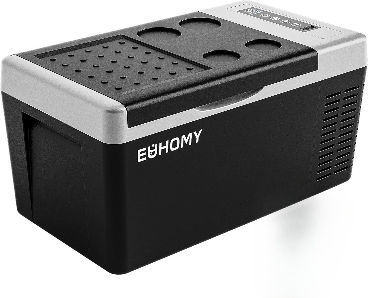 EUHOMY 12 Volt Refrigerator -4℉~68℉, Electric Cooler for Camping, Travel, Boat