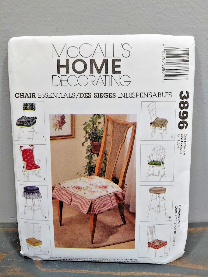 McCall's 3896 Chair Essentials Covers Sewing Pattern Uncut