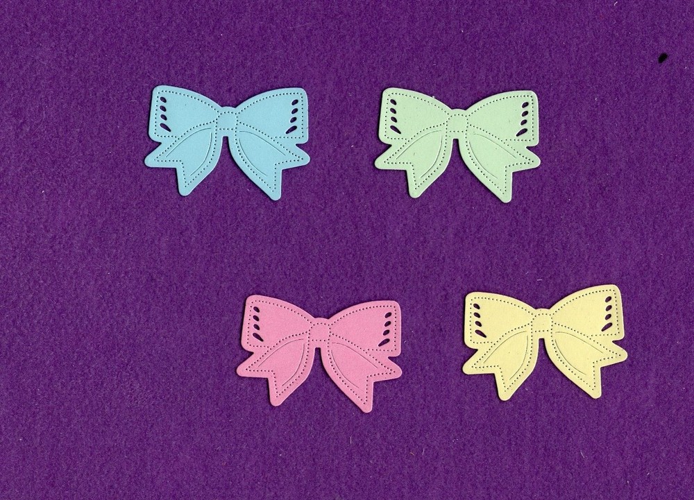 BOW # 2 die cuts scrapbook cards