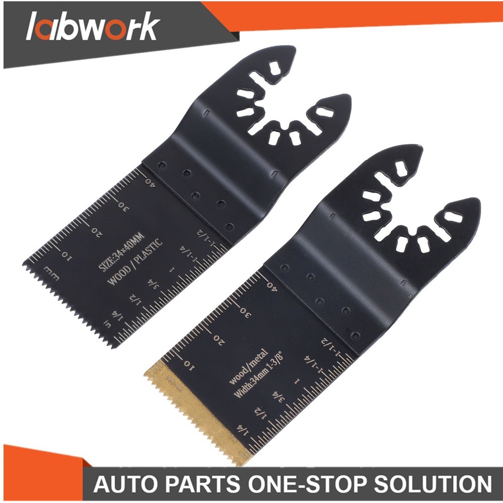 Labwork 50 Pack Multitool Oscillating Saw Blades Titanium Coated Saw Blades Kit