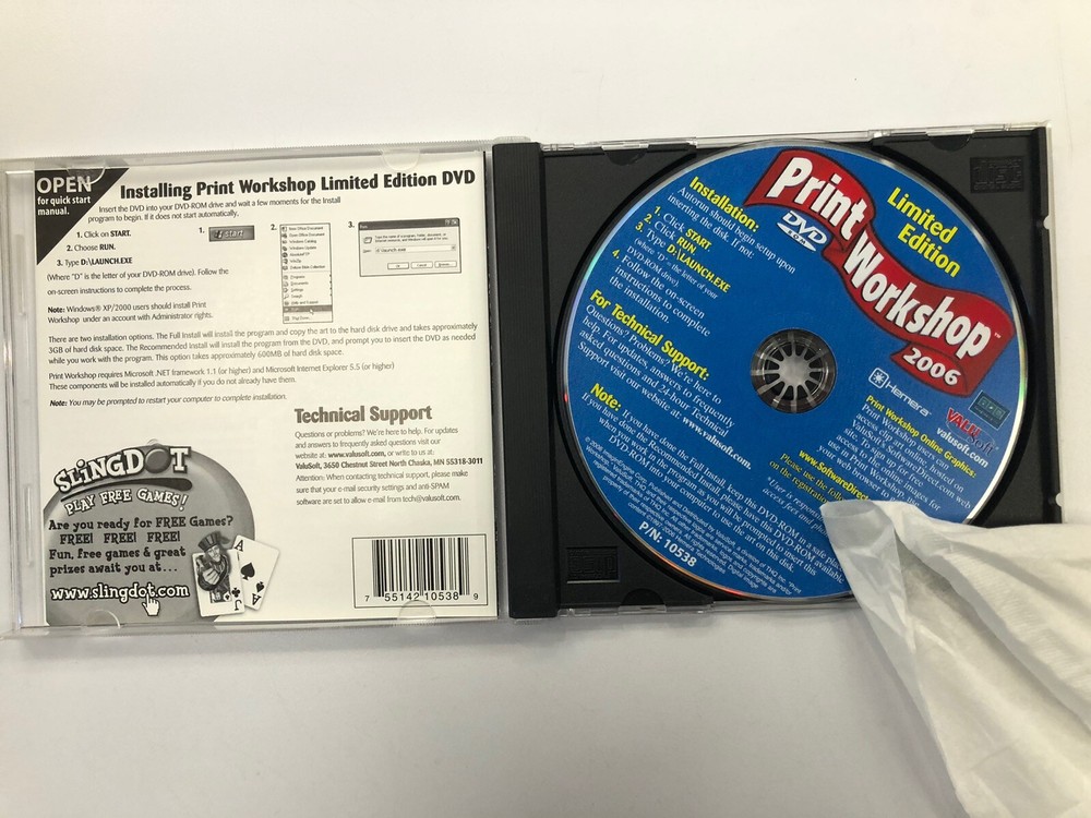 Print Workshop 2004 Limited Edition PC CD-ROM ValuSoft for Windows 98/2000/Me/XP