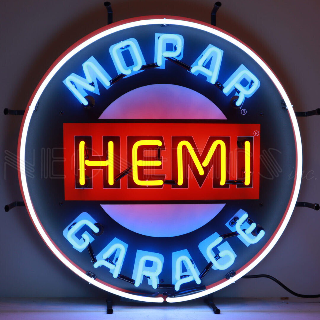 Hemi 426 Neon Sign 1964 2015 50th Anniversary Garage wall Lamp Mopar Dodge Cuda