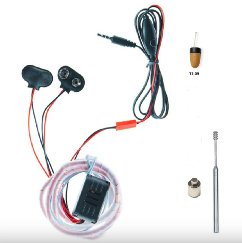 Basic Induction Loop 9V + Hidden In-Ear Wireless Spy Earpiece