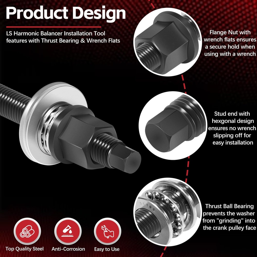 LS Harmonic Balancer Installation Tool Crank Pulley Install Compatible with