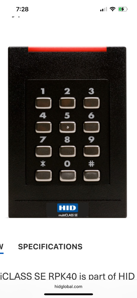 HID 921PTNNEK0045W RPK40 Multi-Technology Smart Card Reader