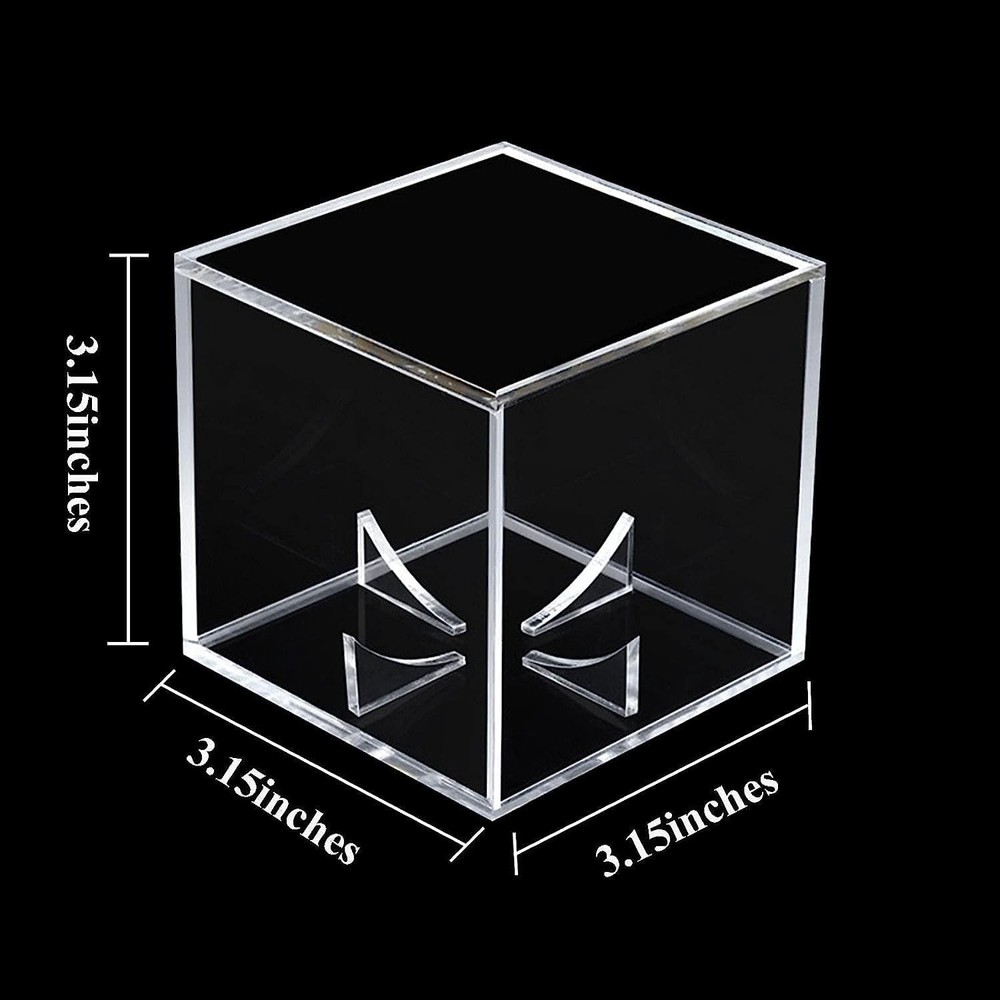 Baseball Display Case UV Protected Acrylic Clear Baseball Holder Square Cube Bal