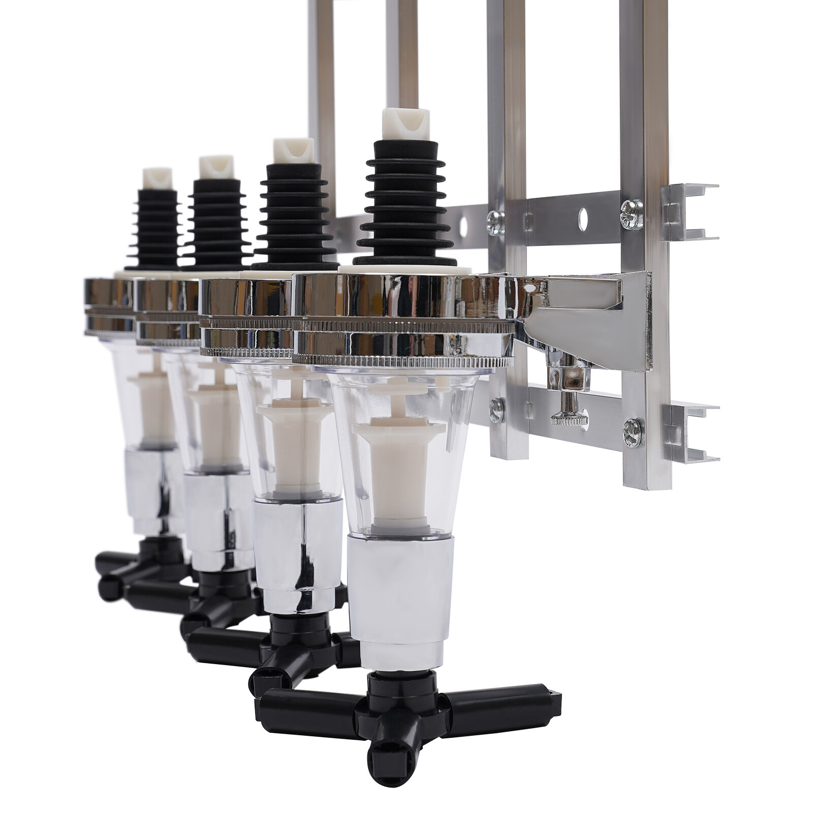 4/ 6 Bottle Wall Mounted Bar Beverage Liquor Dispenser Rack Holder Alcohol Drink