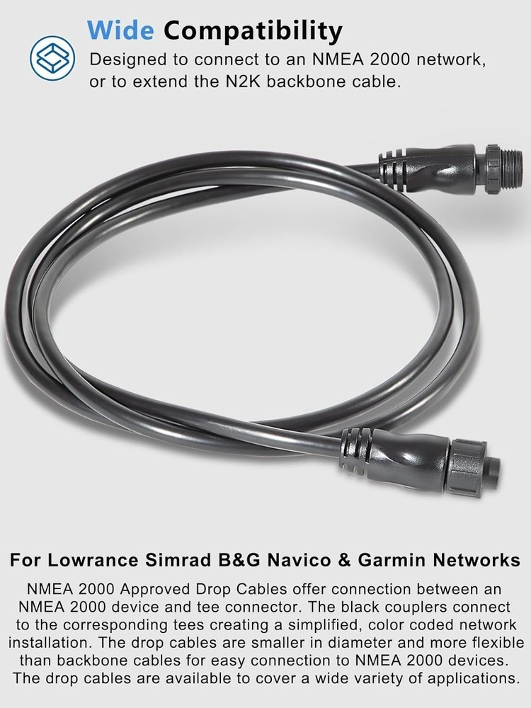 NMEA 2000 (N2K) 1 Meter (3ft 3 inches) Backbone, Drop or Extension Cable