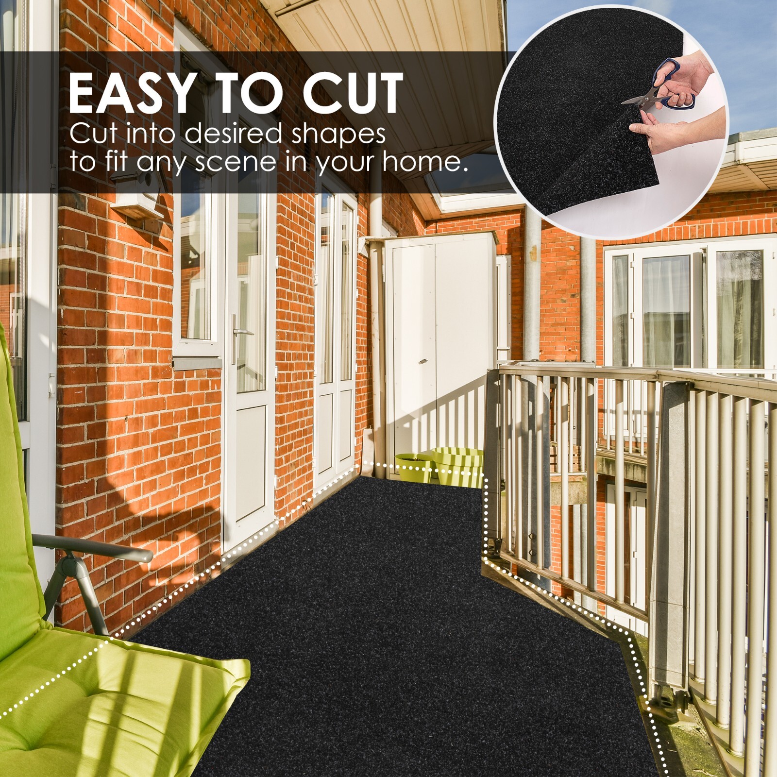 Runner Rug 2 x 6, 3 x 10 ft Hallway Non Slip Rubber Rugs for Kitchen Carpet