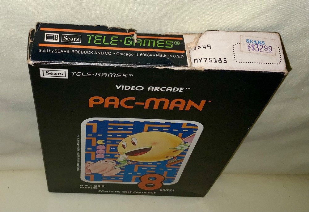 ATARI 2600 Tele-Games PAC-MAN (75185) - 1981 - Tested - See Description