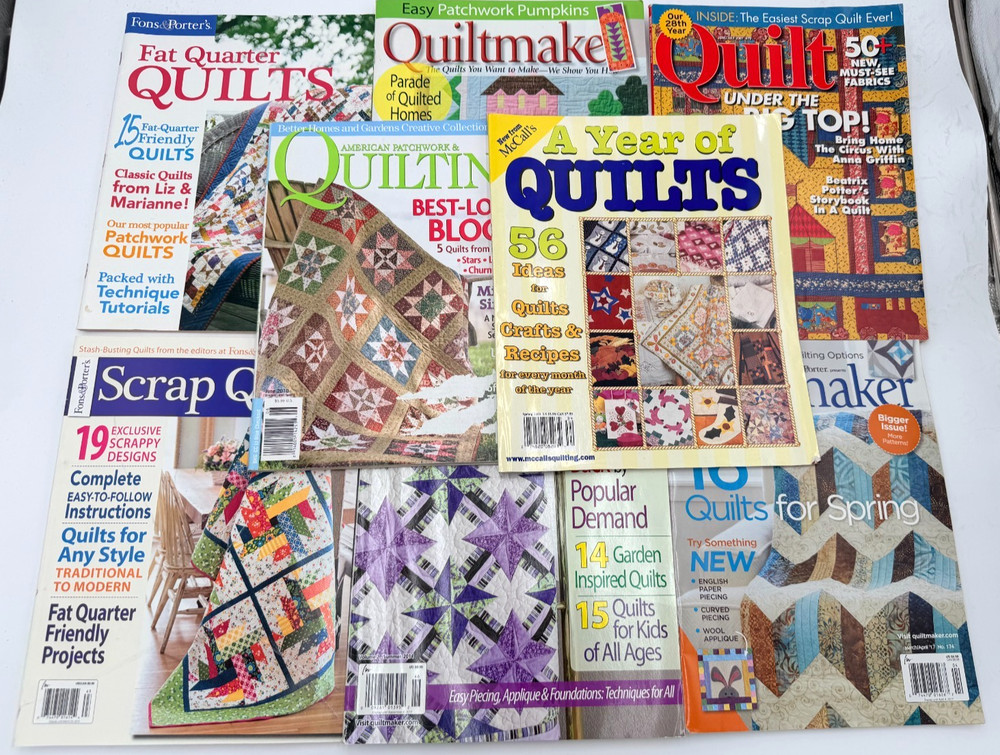 Various Quilting Magazines Projects and Patterns