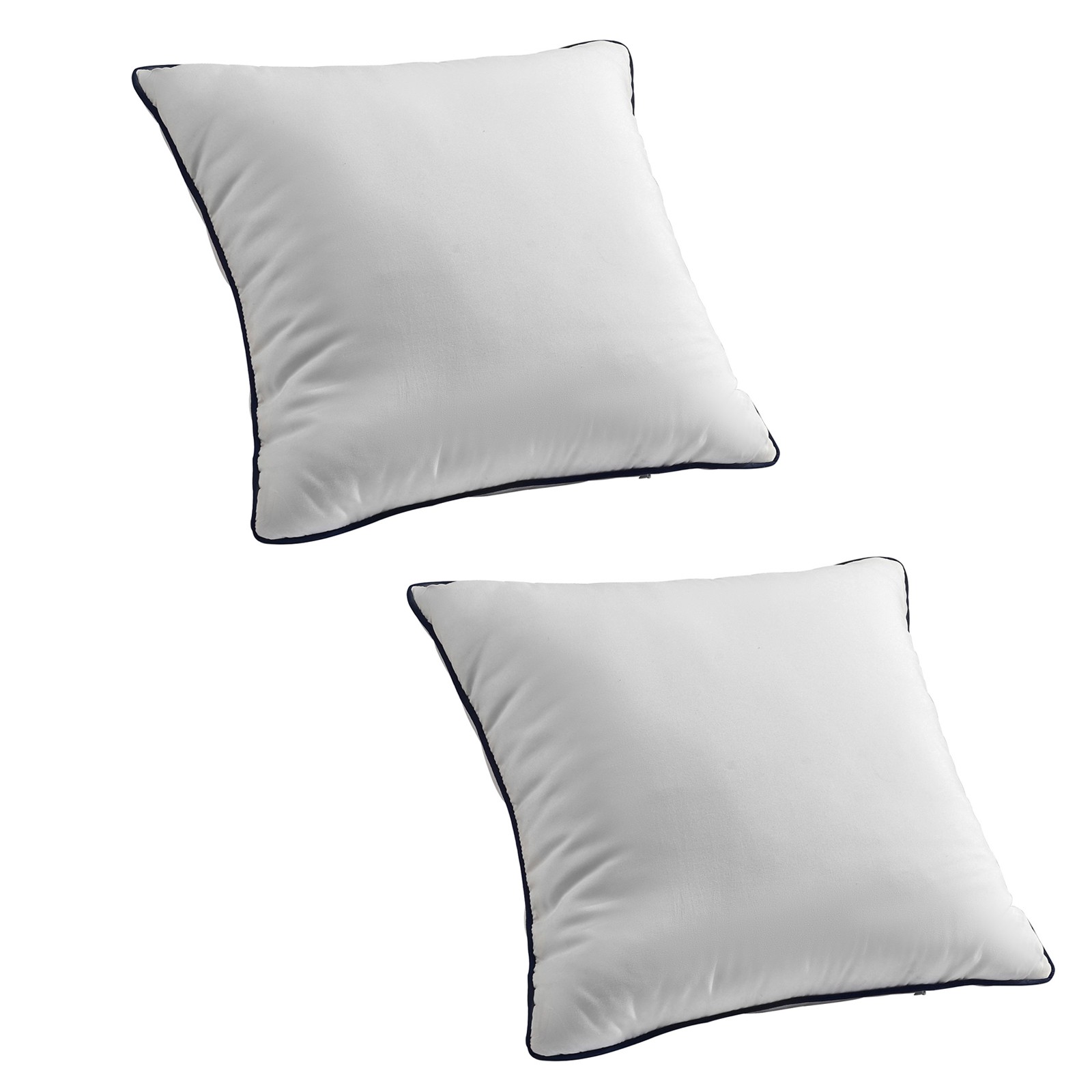 18 x 18 in Throw Pillow Inserts Pack of 2 White Down Alternative Pillows Square