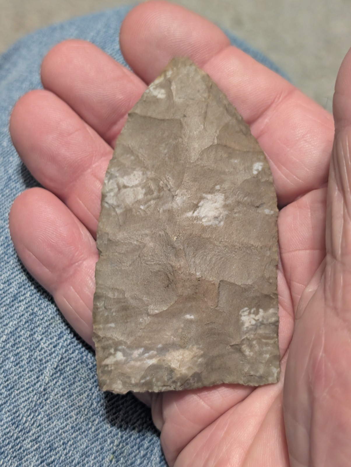 Great Copena Triangular, 3 7/16", N Ctrl AL, Ft Payne Chert, Authentic Arrowhead