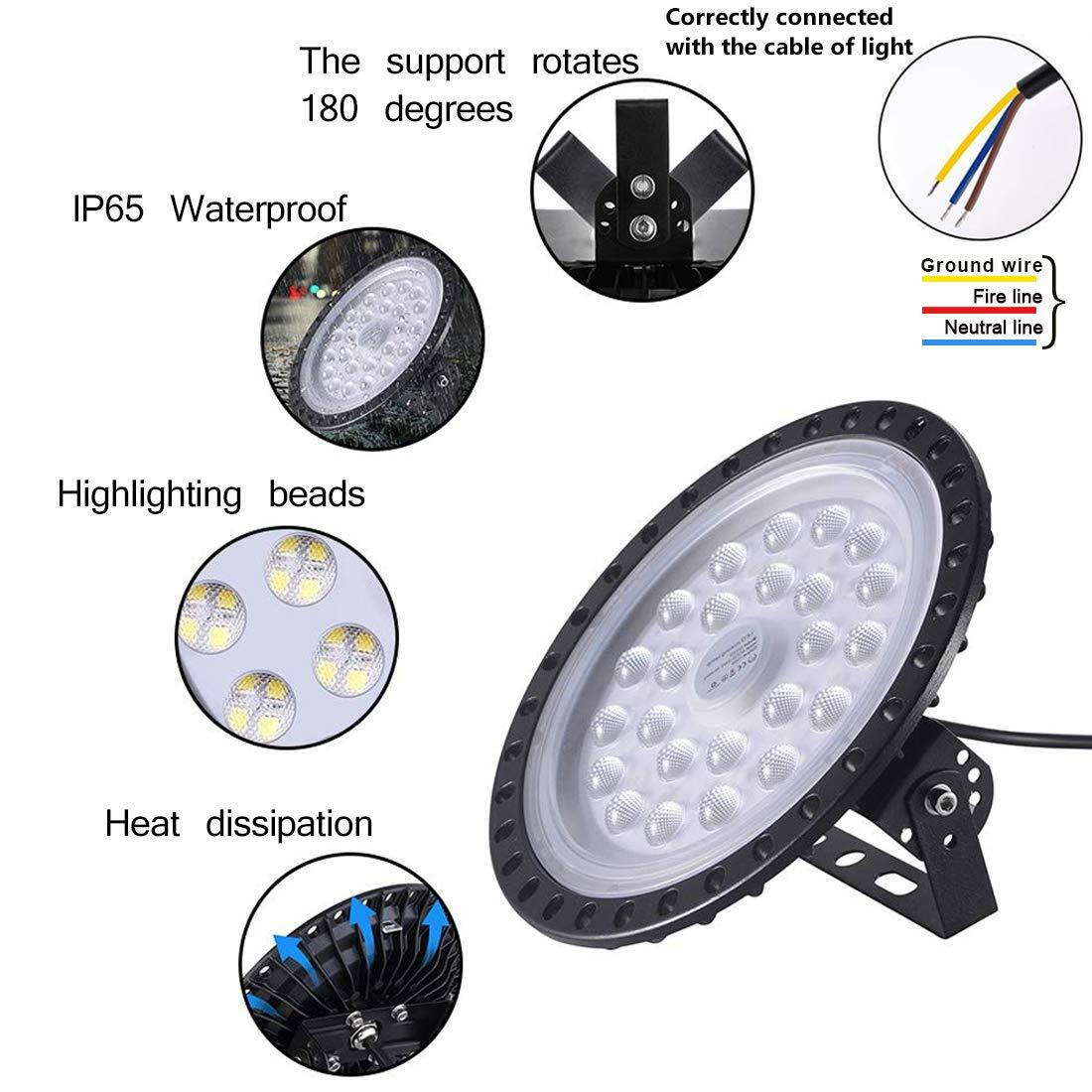 1-10Pack 500W 300W 200W 100W 50Watt UFO LED High Bay Light Warehouse Shop Lights