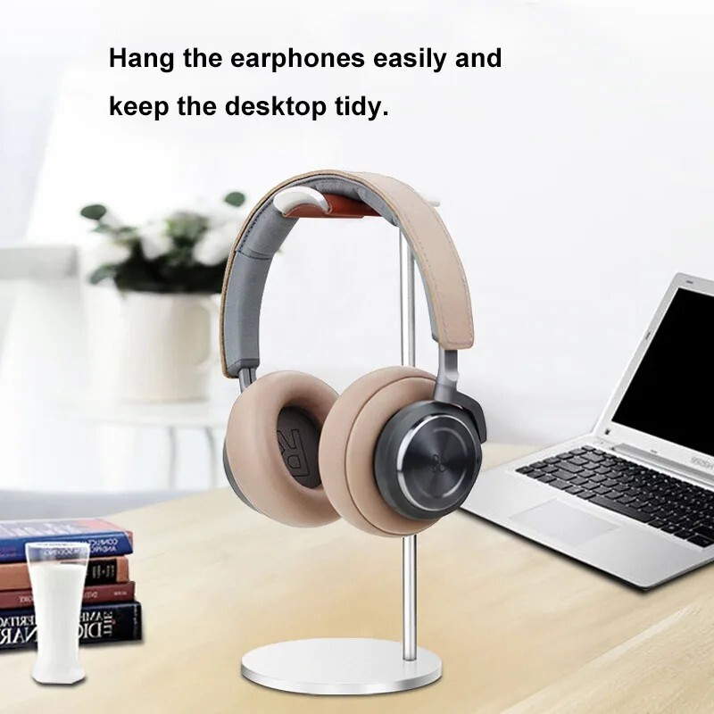 Curved Aluminium Headphone Stand with Solid Base