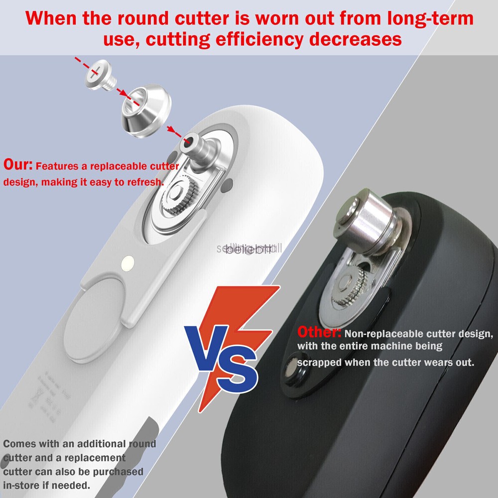 USB Rechargeable Electric Can Opener with Extra Replaceable Blade No Sharp Edge