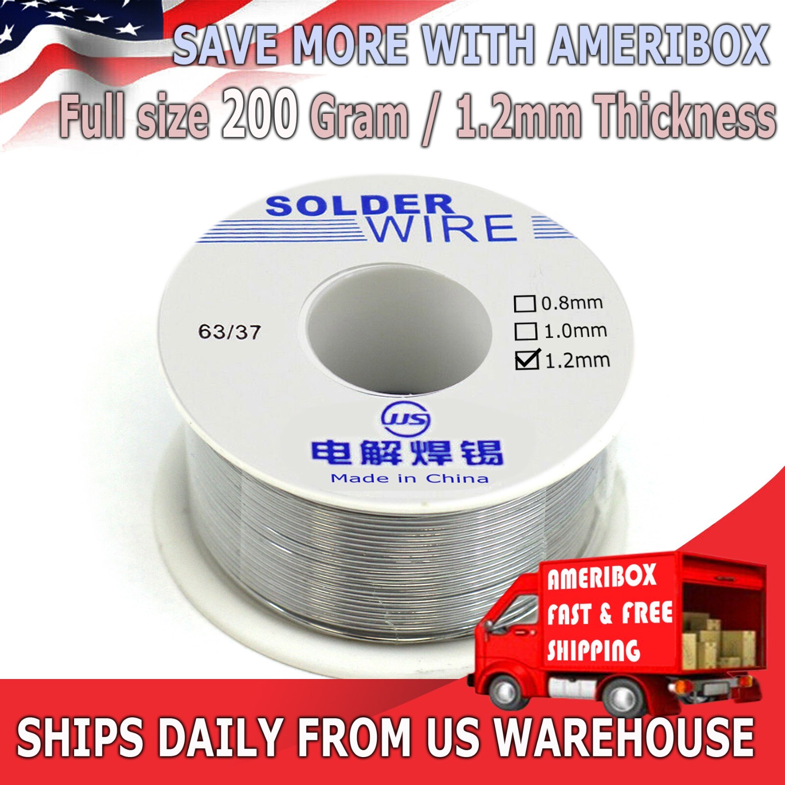 200g 63/37 Tin Rosin Core Solder Wire For Electrical Soldering Sn60 Flux 1.2mm