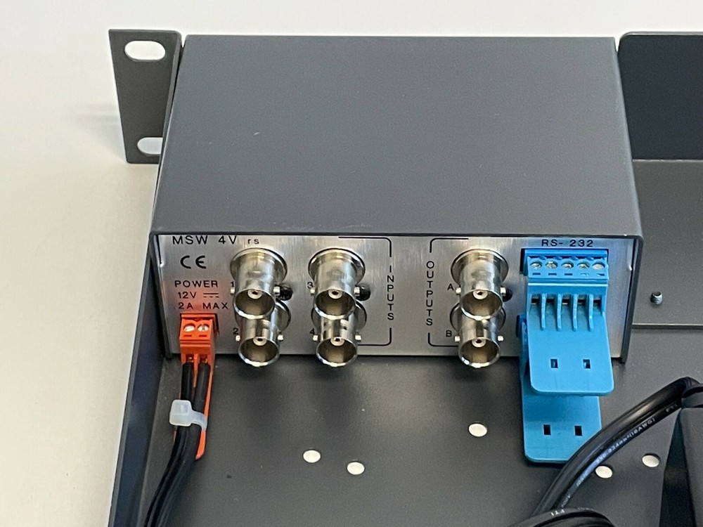 Extron MSW 4V A/V Switcher with Power Adapter Rack Mountable