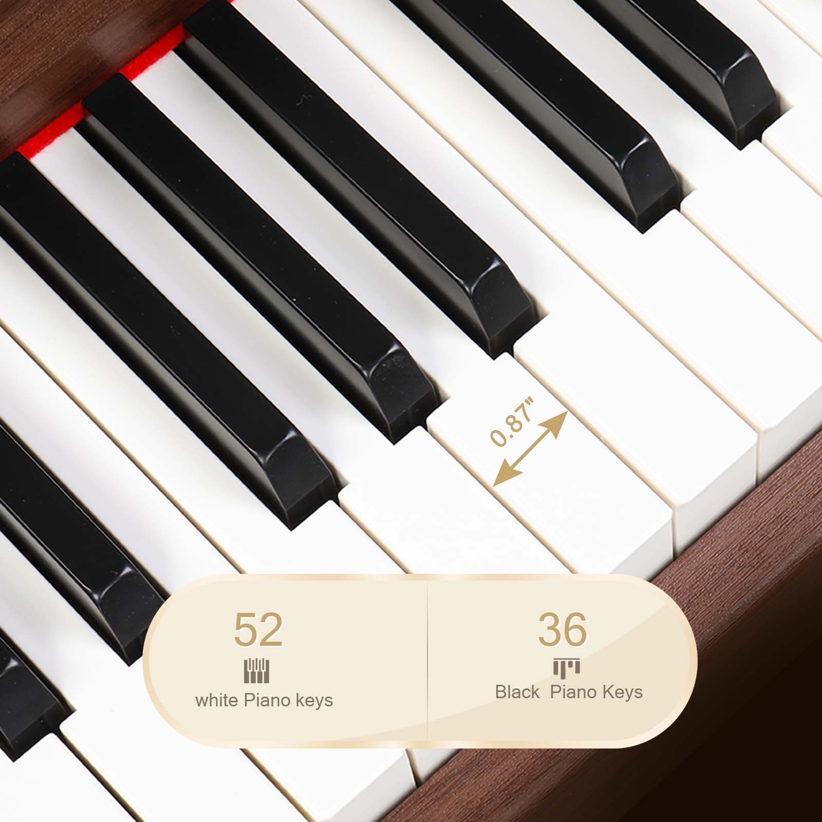 Glarry 88 Key GDP-107 Weighted Digital Piano - Electric Piano With Stand Pedal