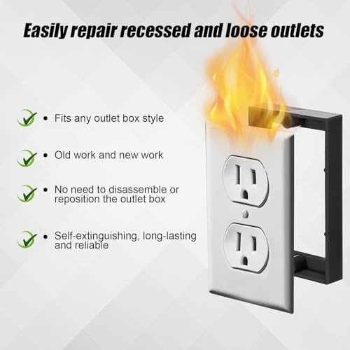 4pcs 1/2 Inch Single Gang Outlet Box Extender, Electrical Extender...