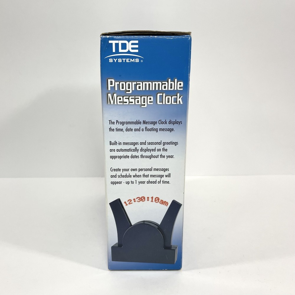 TDE Systems Programmable LED Message Clock Floating Message Works