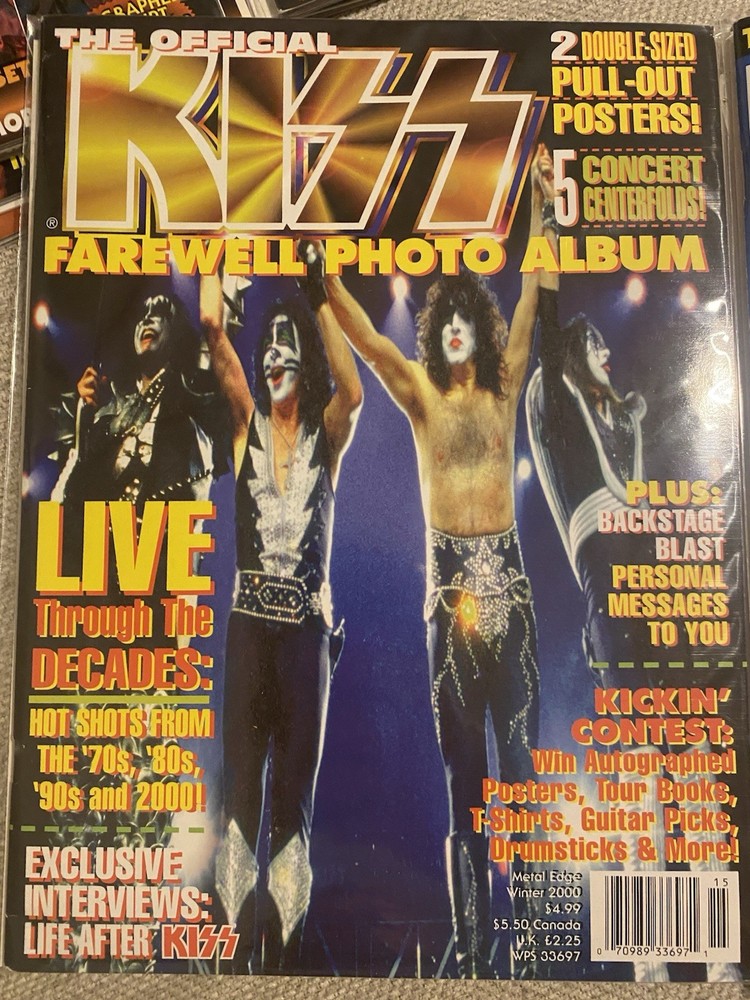 Kiss Magazine Lot Of 2~Farewell Poster Book & Farewell Photo Album~16+ Posters!