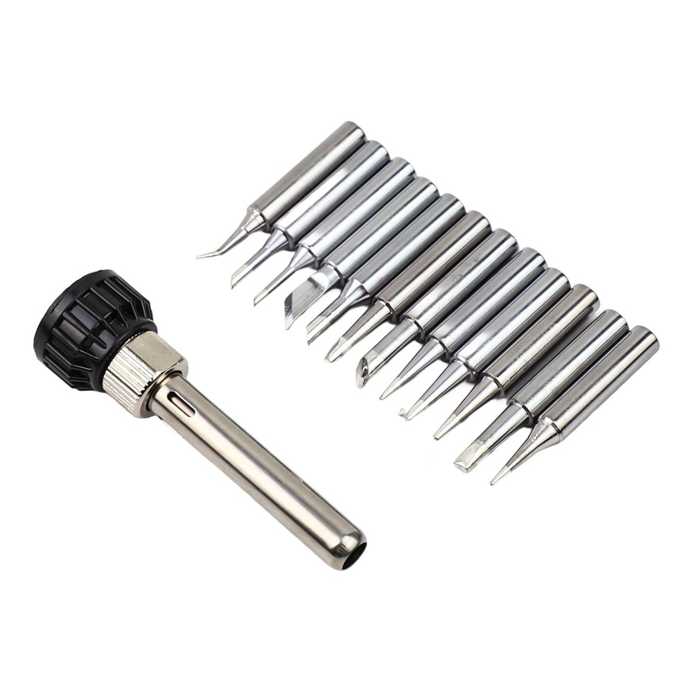 Station Tool Soldering Iron Tips Silver 4.2cm W/Handle Adapter High Quality