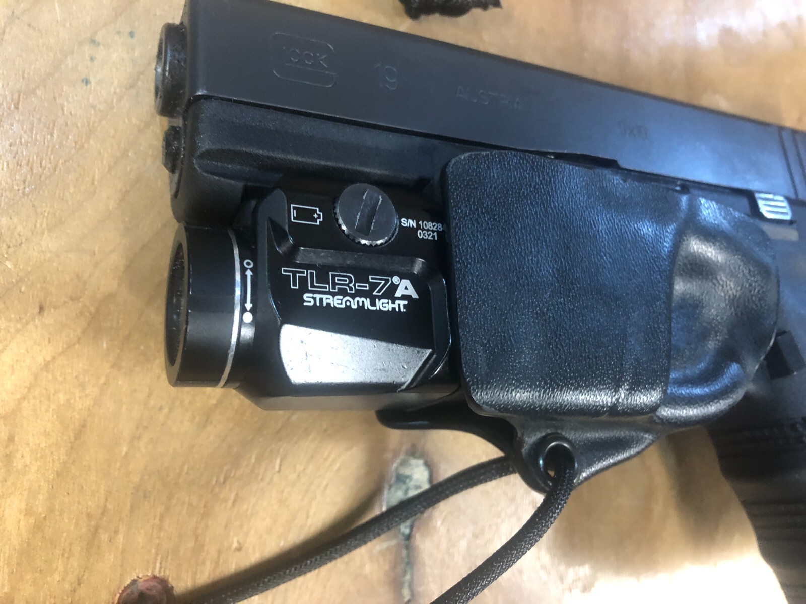 Kydex Trigger Guard for Glock 19/23 with Light Attached - Black