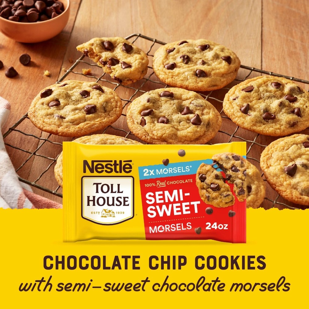 Semi Sweet Chocolate Regular Baking Chips, 24 oz Bag