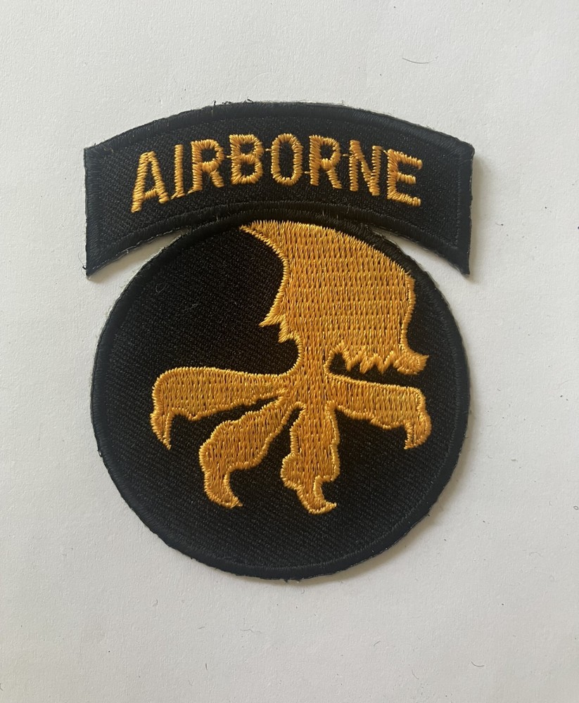 US Army 17th Airborne Division unit patch, post war for veterans