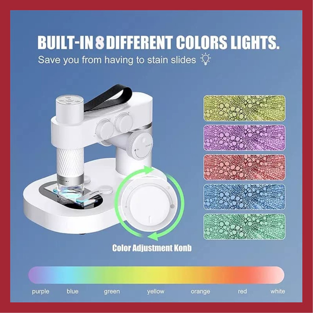 Wireless WiFi Camera Microscope for Children, Portable Handheld USB Digital Micr