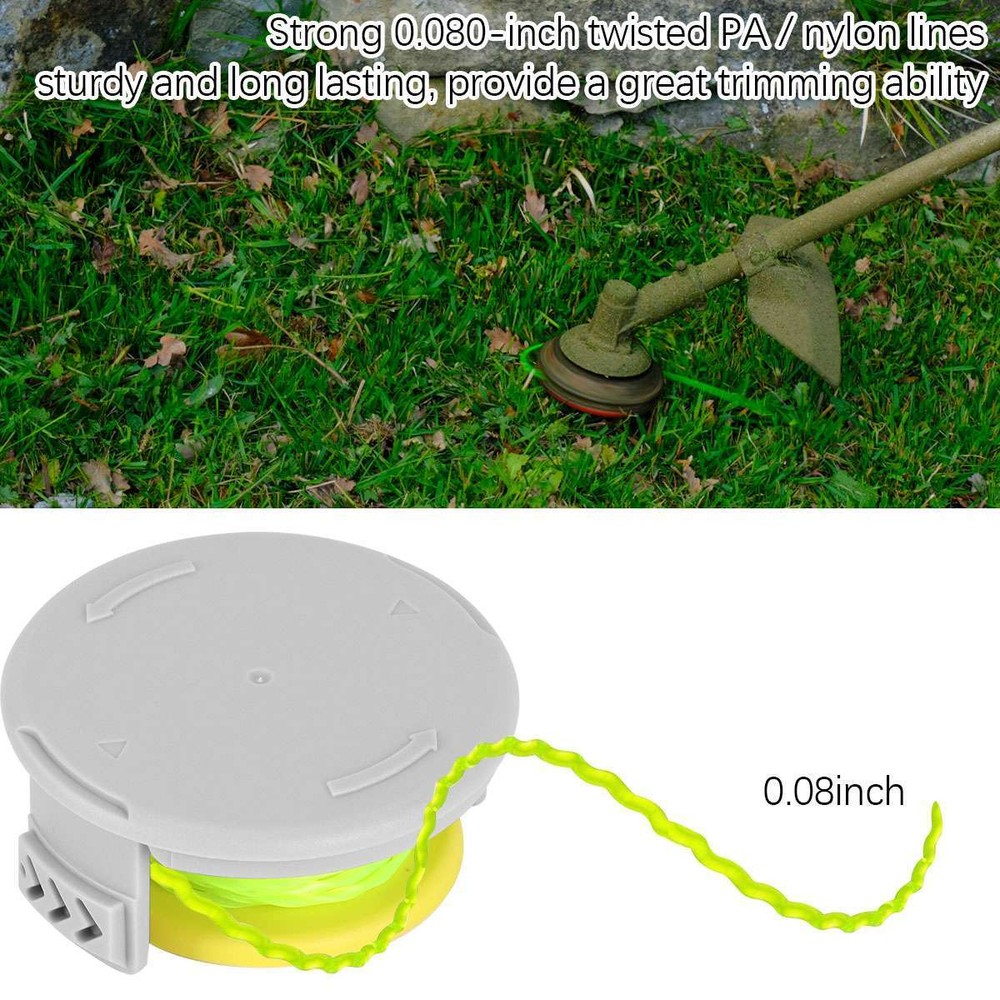 For Ryobi Replacement Twisted 0.080 In. String Trimmer Auto Feed Line Spools