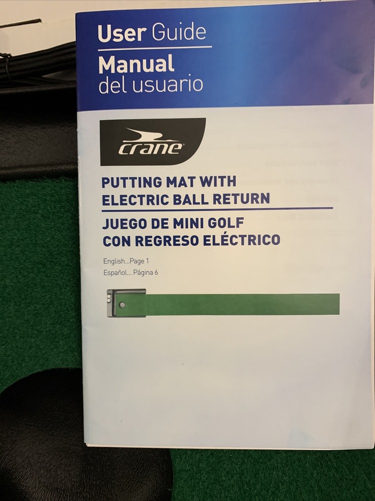 Crane Sports Golf Putting Mat Portable Auto Ball Return Function Practice Train