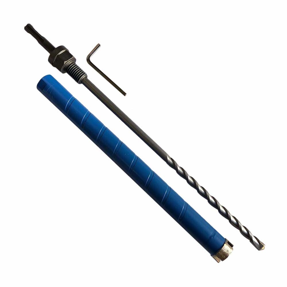 1" Dry Diamond Core Drill Bit with SDS Plus Pilot Bit Adapter, 5/8"-11 Arbor