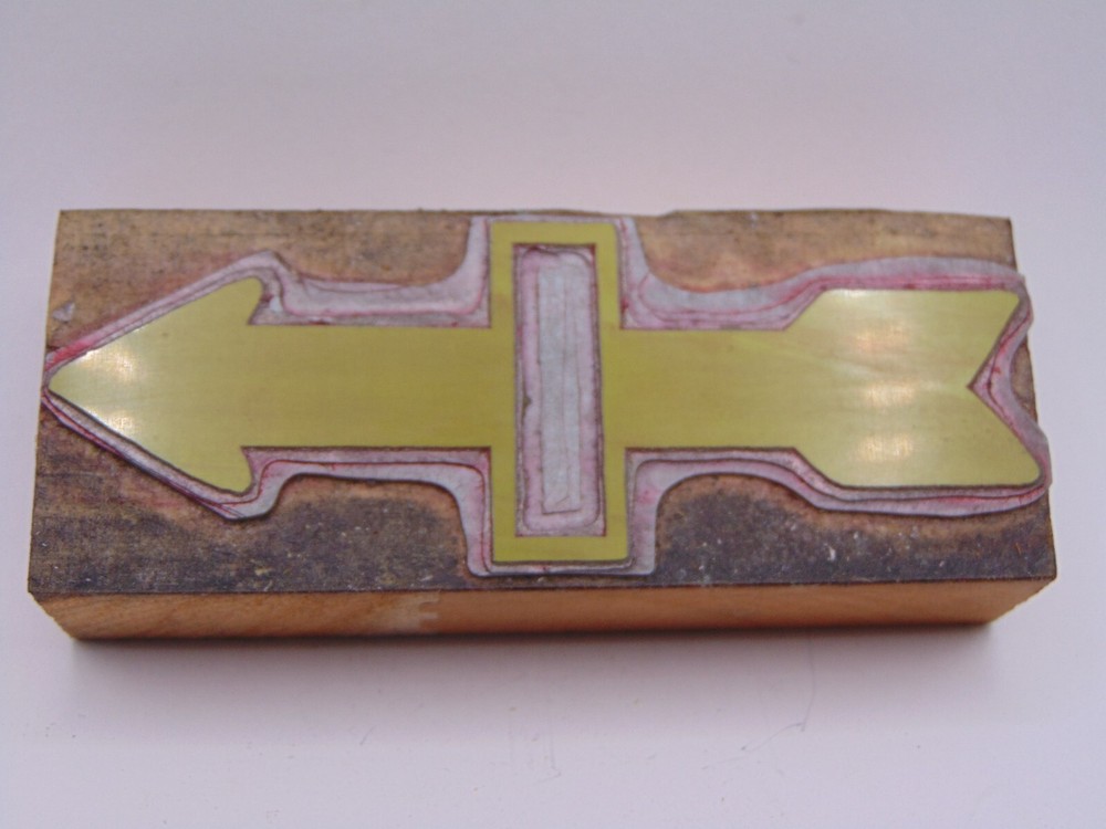 Printing Letterpress Printers Block Large Arrow