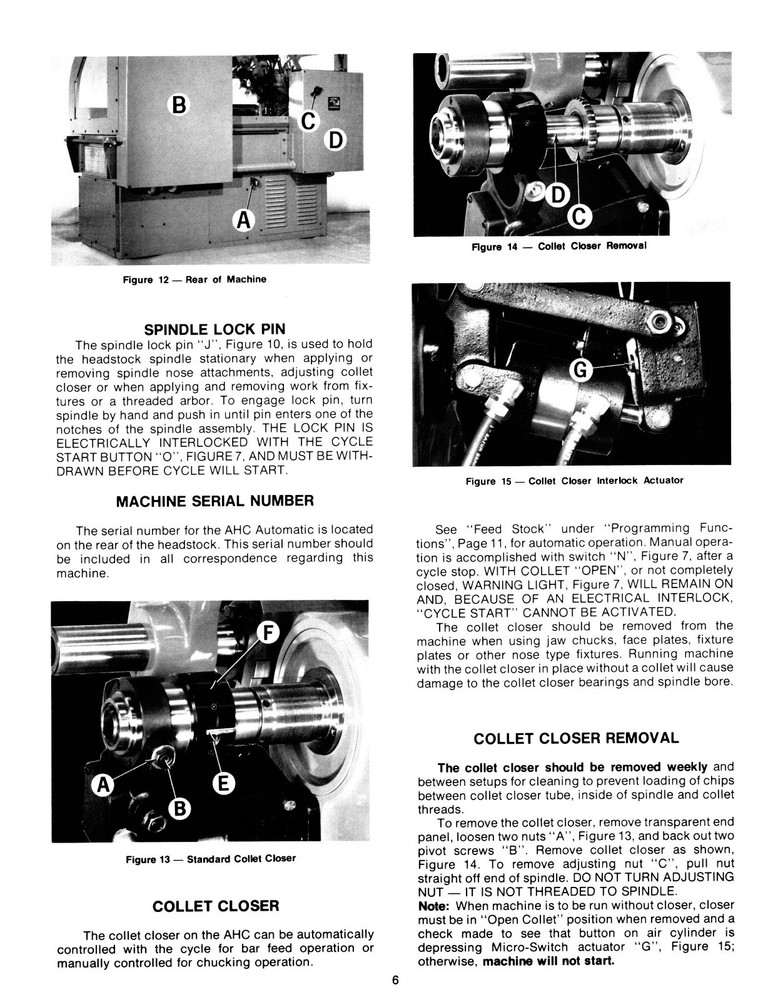 Hardinge AHC Super-Precision Chucker & Bar Machine Operators Manual *514