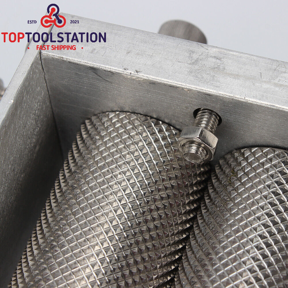 Manual Grain Mill Wheat Grinder Oat Feed Grinding Machine w/ 2 Rollers Stainless