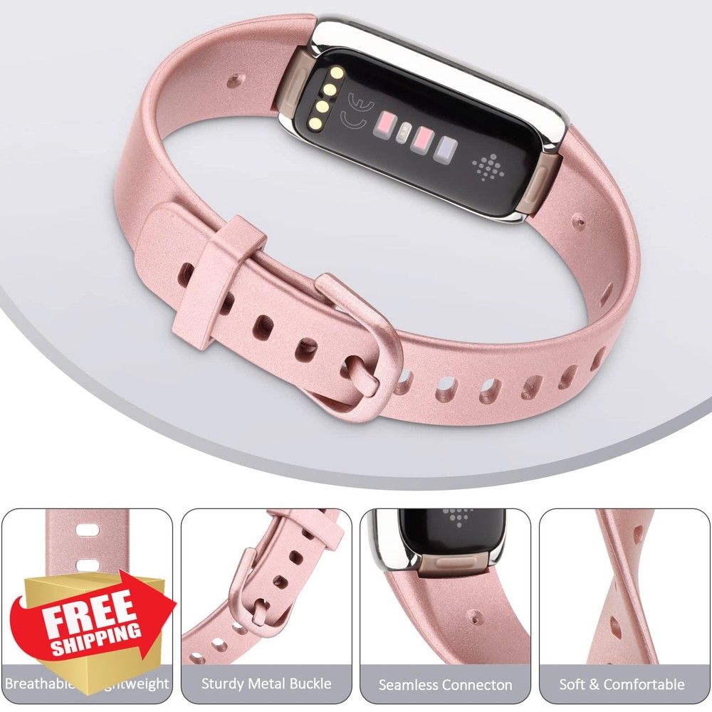 Fitbit Luxe Bands 4pk, Soft Silicone Sport Replacement Straps