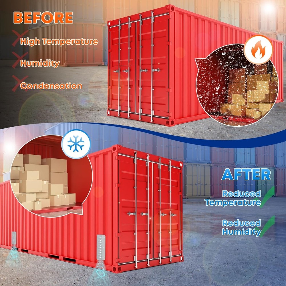 Container Vent Kit for Humidity Control for Excessive Heat, 4-Pack