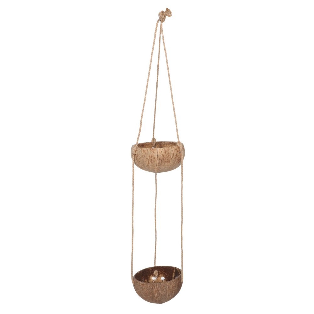 Bedroom Hanging Planter Decorative Coconut Shell Flower