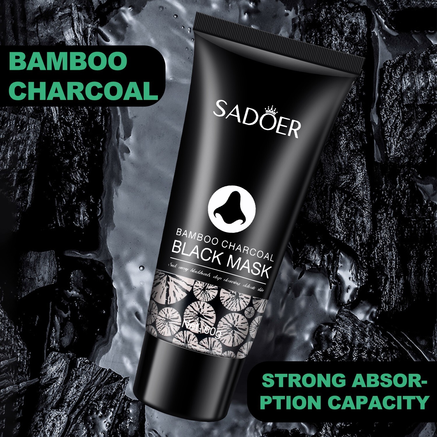 Acne Peel-off Mask - Charcoal Facial Cleanser for Blackhead Removal & Clear Skin