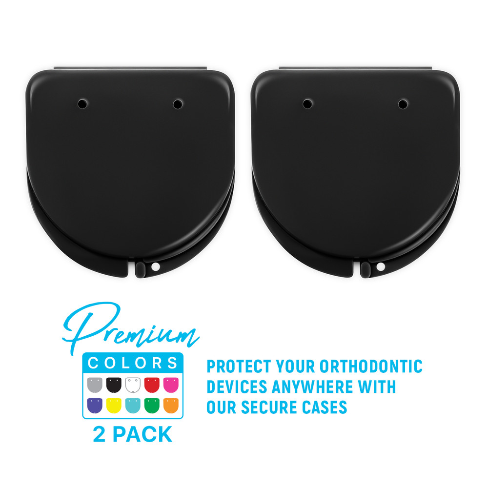 2PK Retainer Case, Denture Storage Box, Mouthguard Container,Dental Aligner Case