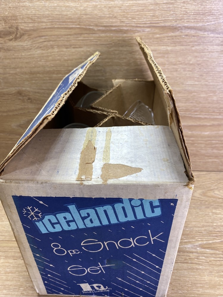 Hazelware Icelandic 8 Piece Snack Set. Complete Set Great Shape