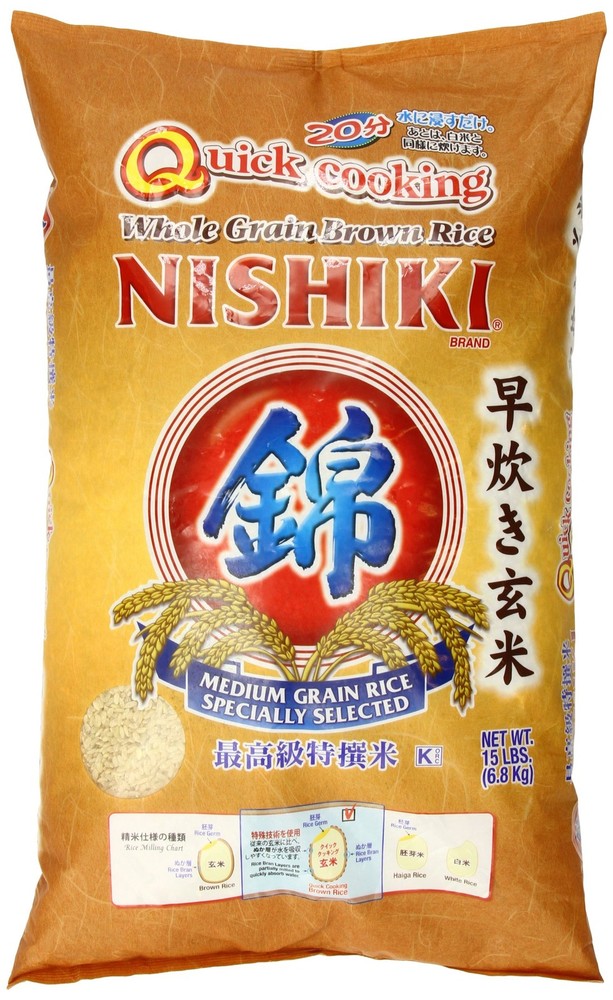 Nishiki Quick Cooking Brown Rice, 15Pound
