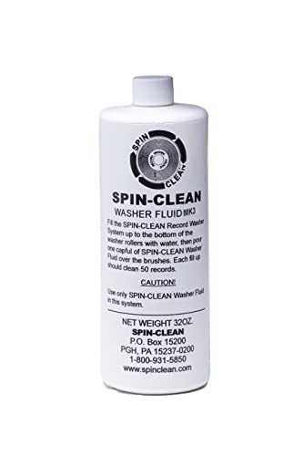 Alcohol Free Record Cleaner 32oz Spin Down Washer Vinyl Maintenance Solution
